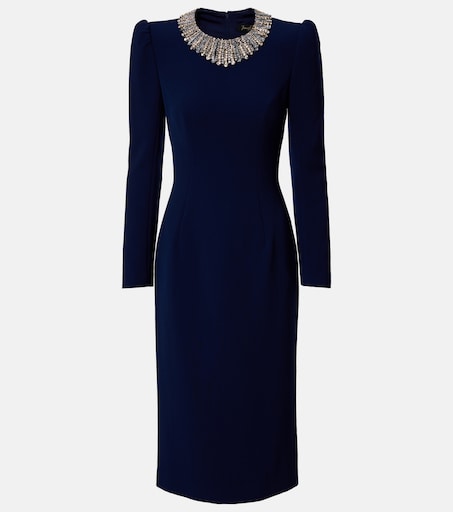 white christmas dresses Jenny Packham Jazz Sequin-embellished Floral-pattern Mini Dress in Denim at Nordstrom, Size 8 UK main image 1