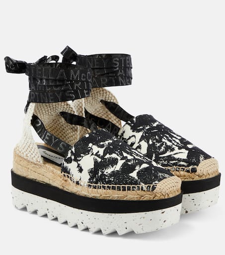 STELLA MCCARTNEY サンダル Daisy faux leather platform 544237 Daisy faux leather platform sandals in black - Stella Mc