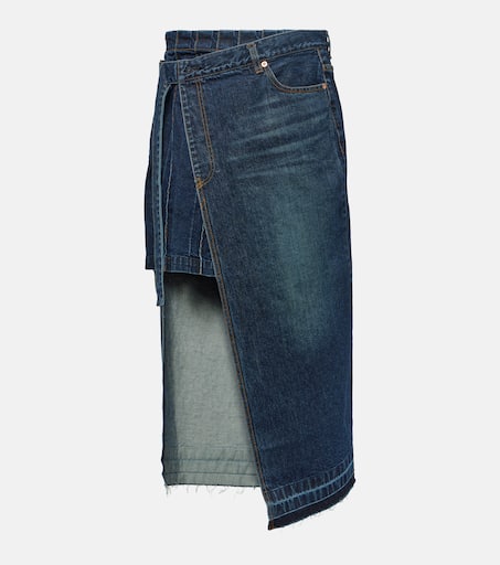 sacai 国内買付 Denim Skirt プリーツ ミディ丈 ポケット P00898505.jpg
