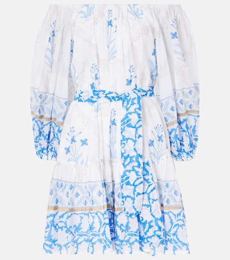 【Juliet Dunn】 Bellflowerコットンシャツドレス Bellflower cotton shirt dress in blue - Juliet Dunn | Mytheresa