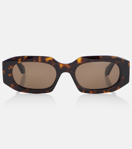 ALAIA Rectangular Sunglasses in Red metallic metal mirror designed AlaïA Rectangular Sunglasses - Red | Editorialist main image 4