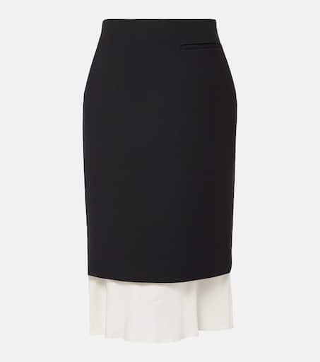 【関税&送料込】The Row Matias Pencil Skirt In Wool Blend Matias pencil skirt in black - The Row | Mytheresa