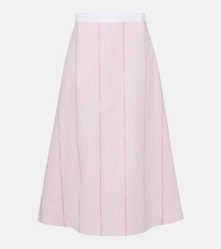 スカート GUCCI Women Mid Skirts 773725XJF8W 9088 WHITE GG cotton gabardine skirt in light beige | GUCCI® US