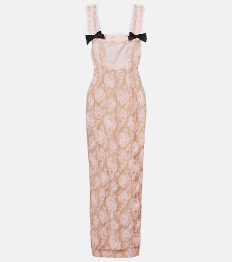 Ruffled cotton-blend lace maxi dress in pink - Alessandra Rich | Mytheresa Ruffled cotton-blend lace maxi dress in pink - Alessandra Rich | Mytheresa