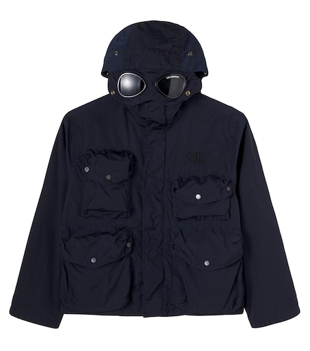 Chrome-R Goggle field jacket in blue - C P Company Kids | Mytheresa