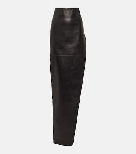Leather maxi skirt in black - Ann Demeulemeester | Mytheresa