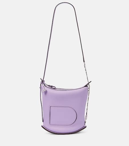 Pin Twist leather shoulder bag in purple - Delvaux | Mytheresa
