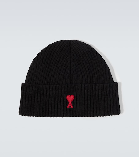 AMI Paris Ami de Cœur virgin wool beanie