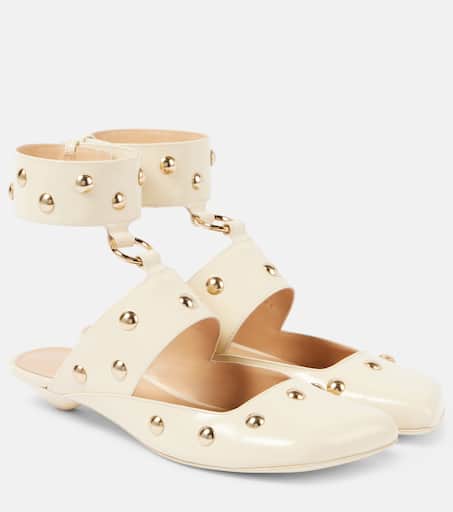 【関税&送料込】Chloe Ivory Leather Jade Sabot Chloé Ivory Leather Jade Sabot | italist