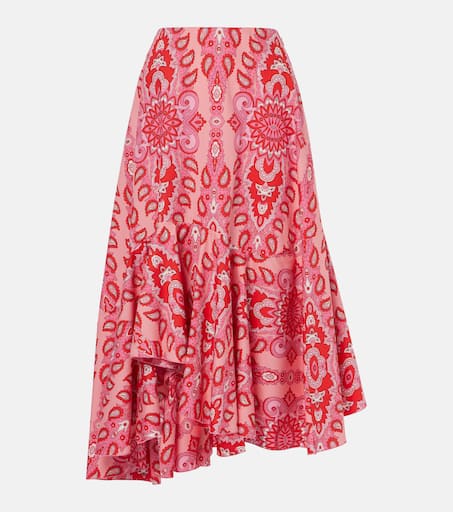 スカート ETRO Woman Skirt Pink WRFA009599SA5H5 X0872 Paisley asymmetric cotton midi skirt in pink - Etro | Mytheresa