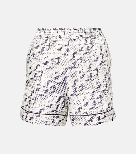 ショートパンツ Tory Burch Terry Cloth Shorts Tory Burch Jacquard Cotton-blend Terry Shorts In Beige