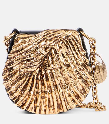 Sea Treasures Mini leather clutch in black - Chloe | Mytheresa