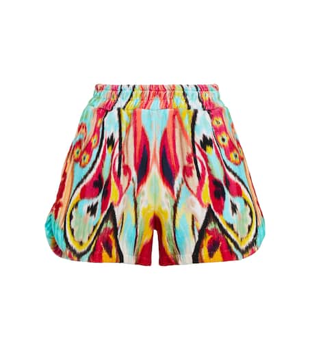 【Etro】 Ikat print high-riseコットンショート Ikat print high-rise cotton shorts in multicoloured - Etro