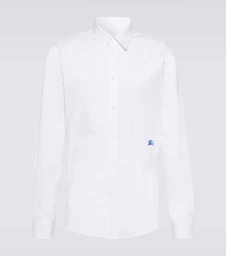 キッズ用トップス Burberry White stretch cotton shirt with EKD CA59F26F-4598-40EE-9730-