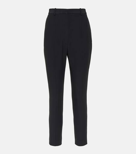 パンツ ALEXANDER McQUEEN HIGH-WAISTED FLARED TROUSERS IN CREPE alexander-mcqueen-low-rise-