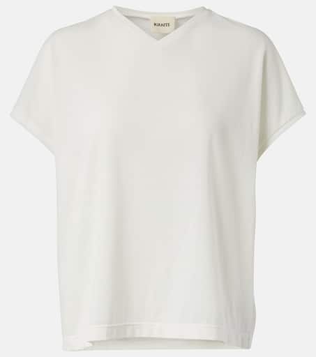 Devra cotton-blend top in white - Khaite | Mytheresa