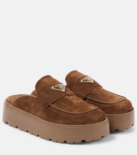 PRADA ブラウン スエード ミュール 35.5 PRADA ブラウン スエード ミュール 35.5 Prada Shuffle ミュール