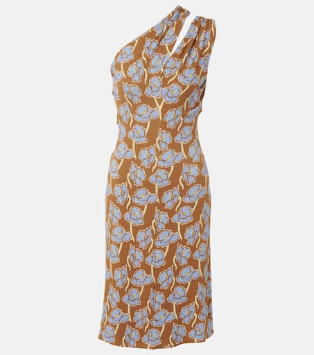 【送料&関税込】Versace Printed Crepe Shirt Dress VERSACE Pleated printed crepe midi dress | THE OUTNET