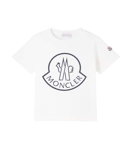 MONCLER♡MONCLER Tシャツ♡ホワイト♡12Y MONCLER Logo-Appliquéd Printed Cotton-Jersey T-Shirt for Men | MR