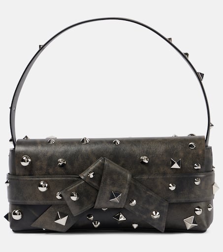 バッグ Made in Italy leather studs shoulder bag P00890989.jpg