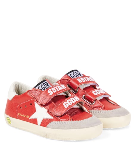 Baskets Old School en cuir en rouge – Golden Goose Kids | Mytheresa