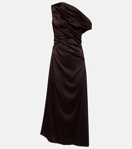 staud brown silk dress STAUD, Phare in Earth, Size 0 Color:Dusty_Rose