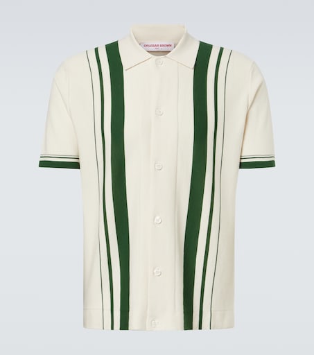 Orlebar Brown Tiernan striped cotton bowling shirt