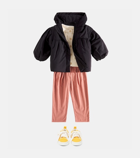 Christian Louboutin Kids 토이 레더 트리밍 테리 스니커즈