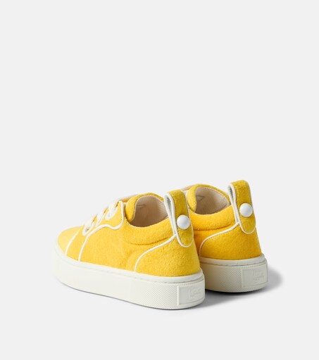 Christian Louboutin Kids 토이 레더 트리밍 테리 스니커즈