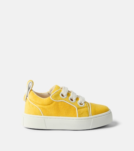 Christian Louboutin Kids 토이 레더 트리밍 테리 스니커즈