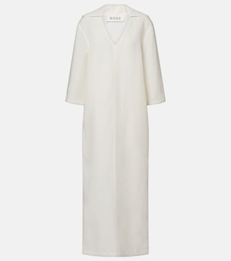 knee length dresses for ladies Kassatex Holbox Linen Caftan