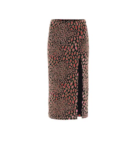 【Caroline Constas】 Leoベルベットミディスカート Leo velvet midi skirt in black - Caroline Constas | Mytheresa