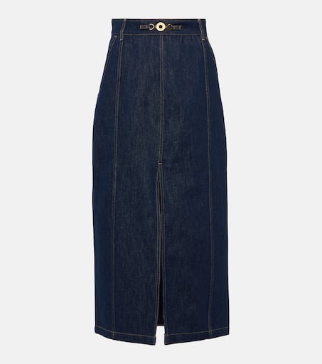【関税&送料込】Patou Denim Skrit Patou | A-line mini skirt in organic denim