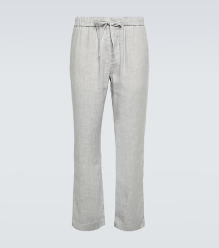 Oscar linen blend pants in grey Frescobol Carioca Mytheresa