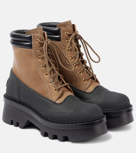 【送料 関税込】Chloe Franne leather ankle boots Chloé Size 36 Boots: Two-Tone Leather Design