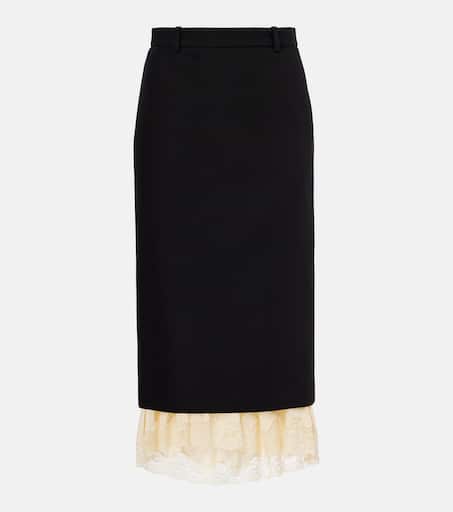スカート BALENCIAGA 831248TSO91 Skirts Draped midi skirt Women's Draped Skirt in Black | Balenciaga US