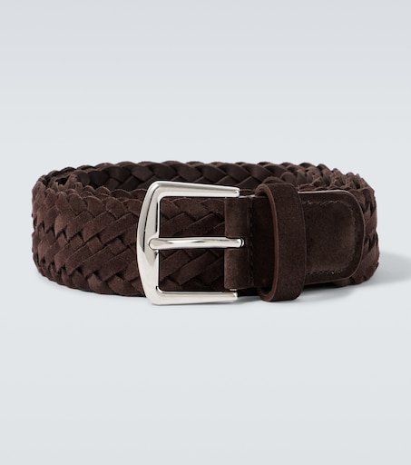 Alsavel braided suede belt in brown - Loro Piana | Mytheresa