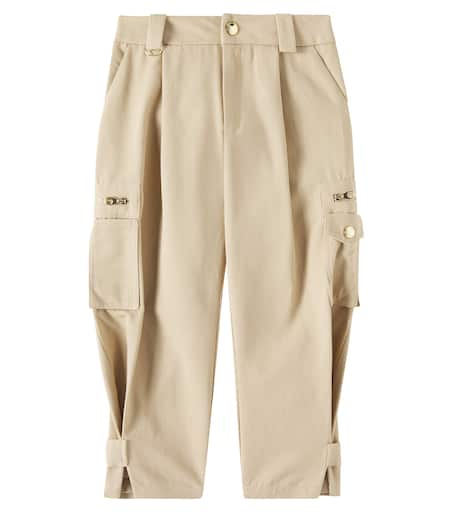 【DISCERNMENT】Chloe Padding Cargo Pants Cotton cargo pants in beige - Chloe Kids | Mytheresa