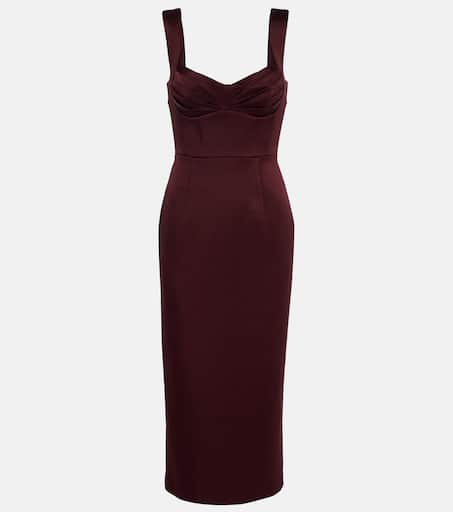 ◆関税込◆【REBECCA VALLANCEC】Merlot satin cocktail dress Merlot satin cocktail dress in burgundy - Rebecca Vallance