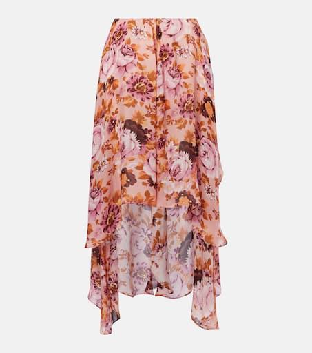 【関税&送料込】Chloe Silk Jacquard Midi Skirt Chloé Gathered Midi Skirt In Silk Jacquard | Chloé US