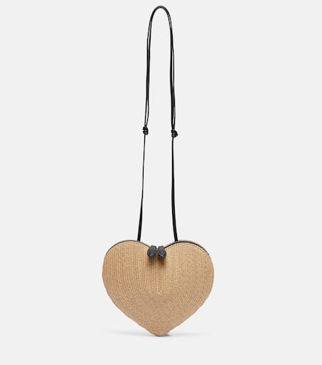 Le Cœur woven crossbody bag in beige - Alaia | Mytheresa