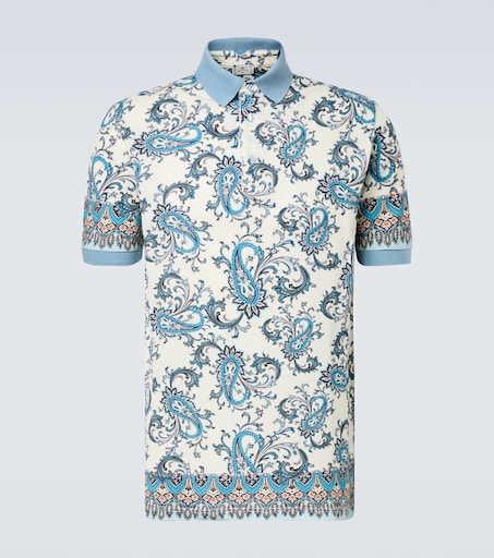 Etro Paisley cotton piqué polo shirt