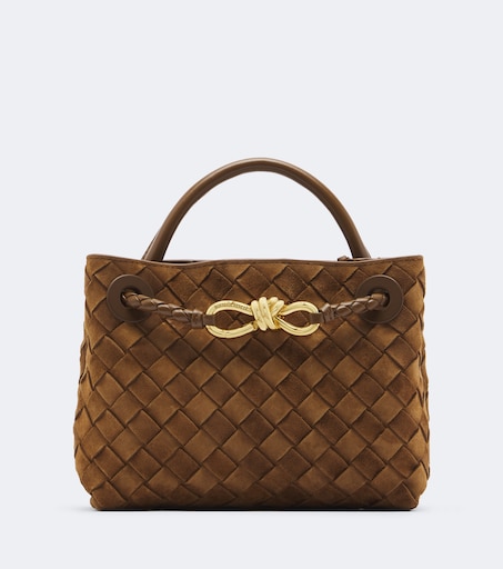 Andiamo Mini suede top-handle bag