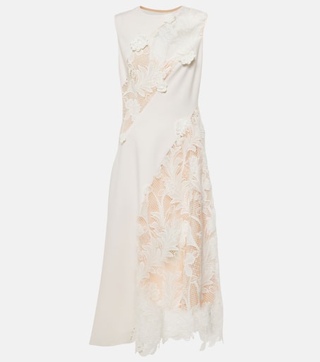 OSCAR DE LA RENTA ワンピース ドレスWool-blend midi 846355 Oscar de la Renta Wool-Blend Wrap Capelet Midi-Dress | Saks