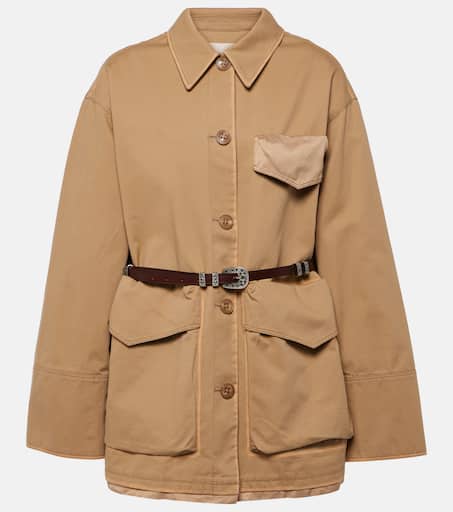 【Dorothee Schumacher】 Perfect Matchベルトコットンジャケッ Jacke Perfect Match aus Baumwolle in Beige - Dorothee