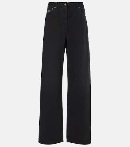 【関税&送料込】Prada Black Satin Wide-Leg Pant Prada Black Satin Wide-leg Pant | italist