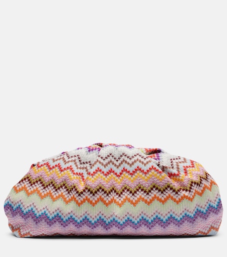 MISSONI❤︎パフケット Zigzag Large jacquard clutch in multicoloured - Missoni | Mytheresa