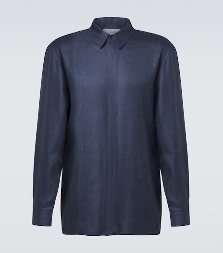 Gabriela Hearst Nicolas wool, silk, and linen shirt