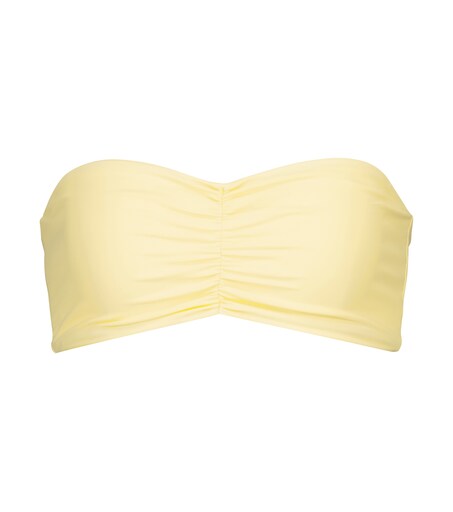 yellow bandeau swim top