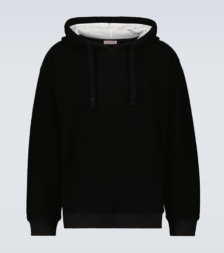 Wool Hooded Sweatshirt in Black - Valentino | Mytheresa